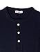 H2H Men's Waffle Henley Shirt Long Sleeve Navy US L/Asia XL (CMTTL045)