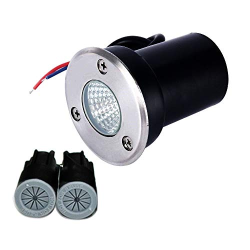 Romwish LED Landscape light 3W – LED Low Voltage Pathway Light 12V 24V AC/DC, 3000K Warm White In Ground Well Lights, IP67 Waterproof for Driveway, Deck, Garden, Outdoor Lighting(1 Pack)