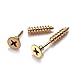 IBLUE Jewelry Stainless Steel 3 Pairs Mens Black Gold Silver Stud Earrings Set