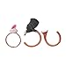 Rinhoo 3Pcs Stack Rings Cute Squirrel Open Joint Knuckle Nail Ring Set