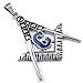 KONOV Mens Freemason Masonic Stainless Steel Pendant Necklace, Blue, 24