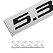 5.3L Black/Chrome Aluminum Alloy Auto Trunk Door Fender Bumper Badge Decal Emblem Adhesive Tape Sticker