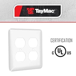 TayMac WRW-DD 2-Gang White Smooth Metal Maxi