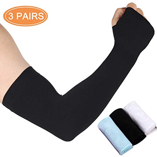 UV Protecttion Cooling Arm Sleeves,UPF 50 Sun Protection Sleeves for Men and Women Cooler Protective Running Golf Cycling Basketball Driving Fishing Long Arm Cover Wicking Sleeves