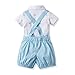 FERENYI US Baby Boys Bowtie Gentleman Romper Jumpsuit Overalls Rompers (0-6 months, Blue 1)