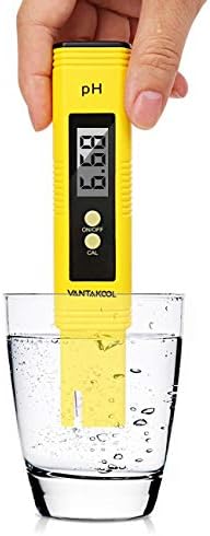 Digital PH Meter, Wellcows PH Meter 0.01 PH High Accuracy Water Quality Tester with 0-14 PH Measure(Yellow)