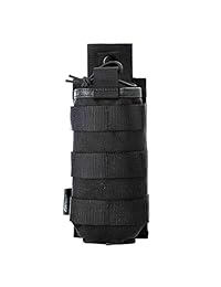 Funda táctica universal para funda de radio / funda para bolsa Bolsa para radio Molle militar para Baofeng Motorola Midland CB Walkie Talkies Compatible con 5.11 bolsas (Negro) por LUITON