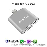 8 Pin Earphone Adapter for iPhone 7 iPhone7 Plus,Hkitty Xiong Lightning to 3.5mm Headphone Female Audio Jack Earphone Cable Adapter Converter (Silver)