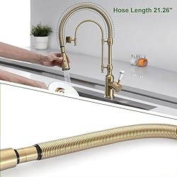 KunMai Kitchen Faucets Brushed Gold Kitchen Sink