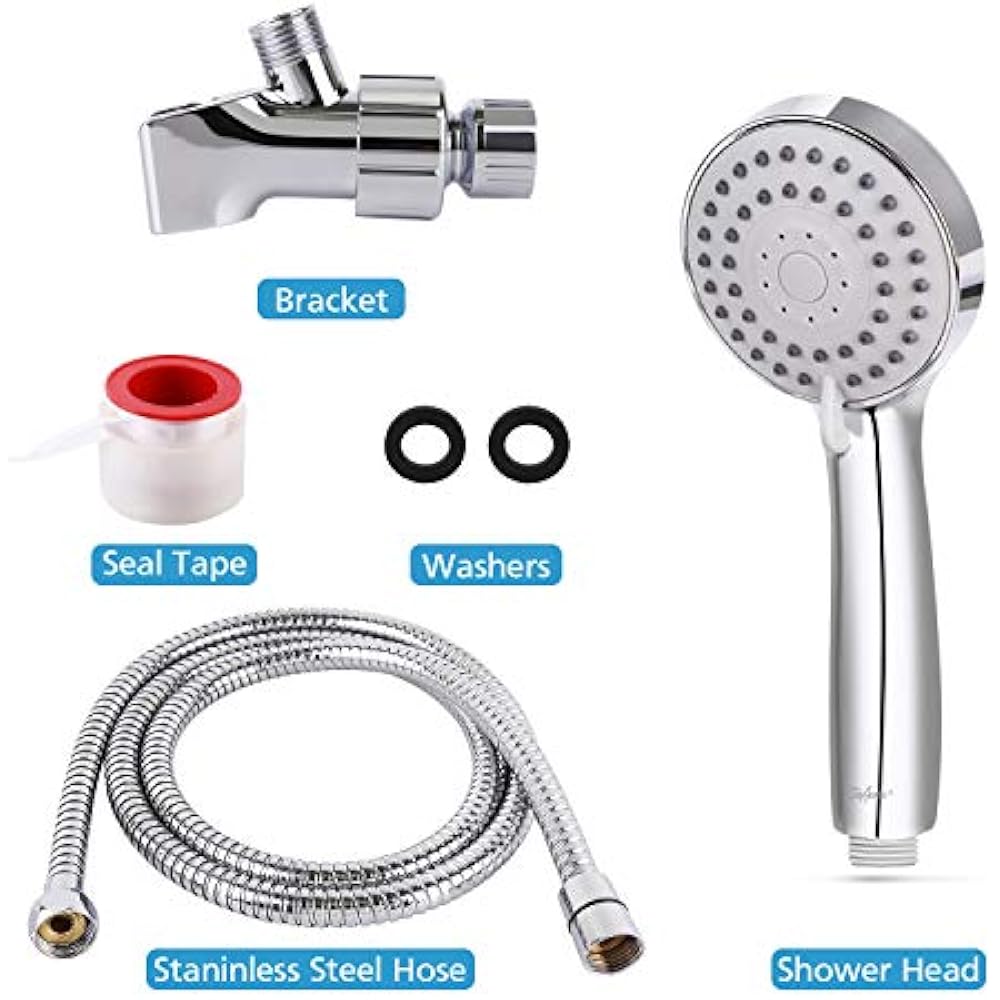 High Handheld Showerheads Pressure Head, Detachable 3 Spray Settings 4