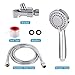 SkyGenius High Pressure Handheld Shower Head, Detachable 3 Spray Settings 4.1inches Hand Held Shower Head W/Hose Bracket(Chrome-finish)