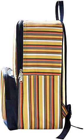 LUYADA Insulated Backpack Lunch Bag Cooler Bag, Orange &amp; Yellow Stripe