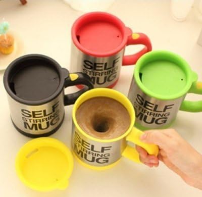 Automatic Stainless Coffee Mixing Cup Blender Self-Stirring Mug (Assorted colors)