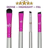 Eyebrow Brush Small Angled Brow - Firm Angle Brushes Stiff Hair - Eyebrow Concealer Brush Amazing Brow Filling Contour Definer Brocha De Cejas Duo Spoolie Defined Arches Precision Shaping Eye Brow Set