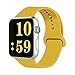 VATI Sport Band Compatible with Watch Band 40mm 44mm 42mm 38mm, Soft Silicone Sport Strap Replacement Bands Compatible with 2018 Watch Series 4/3/2/1, 42MM 44MM S/M (Yellow)