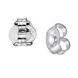 14K White Gold Small Earring Backs Replacement Pair