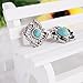 Lovmoment Snap Retro Turquoise Hollow Style 20MM Snap Jewelry Charms 2PCS