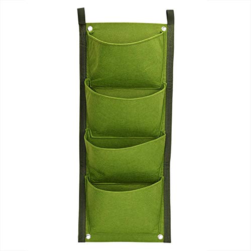 Fdit Vertikaler Wand-Blumenkasten für den Garten, mit 4 Taschen, beste hängende Pflanztaschen für das Wachstum von Pflanzen, zur Dekoration von Haus, Büro, Gartenhof