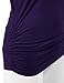 Match Women's 3/4 Sleeve Drape Top with Side Shirring (140 Purple,XX-Large)