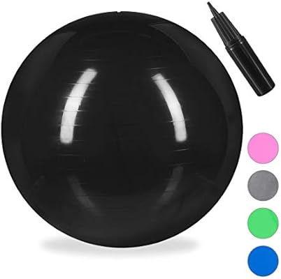 Relaxdays Balón para Ejercicios de Fitness, Pelota de Pilates ...