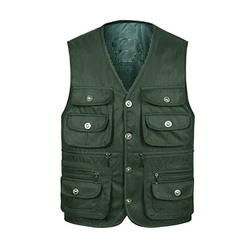 HX fashion Outdoor Freizeit Fotografie Multitasche Herren Weste Vest Waistcoat Mittleren Bequeme Größen Alters…