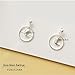 Leiothrix Geometrical Hoop Moon Earrings Stud Chic Jewelry for Women and Girls