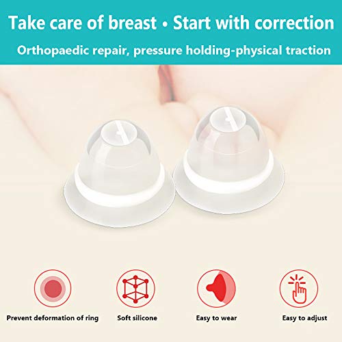 Nipplesuckers, Nipple Corrector for Inverted, Flat and Shy Nipples, Can be Used for Breastfeeding or Women, Softly Wear Day and Nightï¼ˆ1 Pair with Travel Caseï¼‰