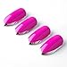 24pcs Noble Grey with Deep Grey Side False Nails Oval Short Full Cover Artificial Nails with Glue Sticker