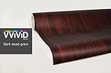 VVIVID XPO Dark wood grain 4ft x 2ft vinyl car, furniture, appliances wrap rhinoc-DIY