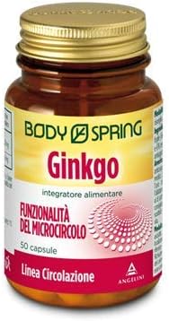 BODY SPRING Ginkgo Food Supplement to Promote Microcirculation, Pack of 50 Capsules