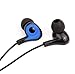 PWOW E150 In-Ear Sports Headphones Earphone Earbuds with Microphone Universal 3.5mm Stereo Earphones with Mic & Volume Control for iPhone/ Samsung/ Computer - Black & Blue