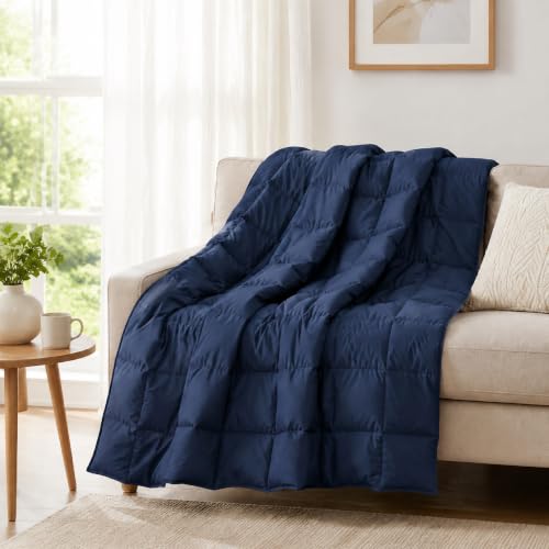 Peace Down Throw Blanket Navy