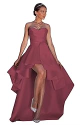 NLQ High Low Prom Dresses Sweetheart Strapless