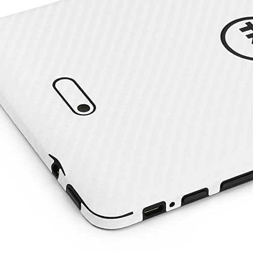 ArmorSuit - All New Fire HD 8 (7th Gen - 2017 Release) Screen Protector MilitaryShield + White Carbon Fiber Skin Back Protector MilitaryShield w/ Lifetime Replacements
