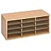 Safco Literature Organizer, 12 Compartments, Office and Classroom Mailbox with Adjustable Shelves, Wood Paper and Mail Sorter, Medium Oak