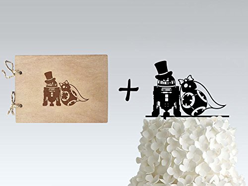 Click Here to See More Images Bundle: Cake Topper + Wedding Guest Book - R2D2