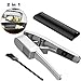 Garlic Press, 2 in 1 Garlic Mince and Garlic Slice with Garlic Cleaner Brush and Silicone Tube Peeler Set- Aluminum Alloy Garlic Crusher and Slicer- Durable and Easy to Clean
