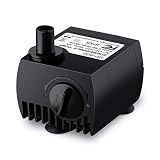 VicTsing 80 GPH (300L/H, 4W) Submersible Water Pump for Pond, Aquarium, Fish Tank Fountain Water Pump Hydroponics with 5.9' (1.8M) Power Cord