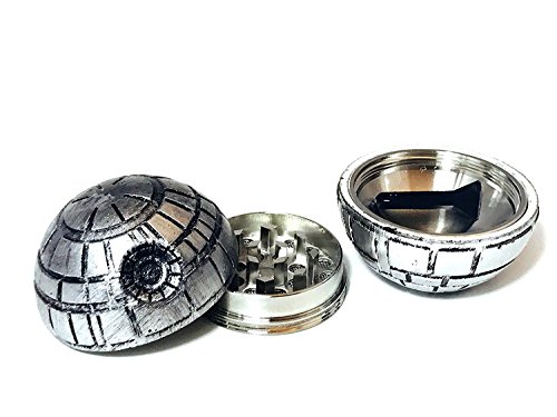 image for Death Star 3 Piece Herb Grinder With Pollen Scraper By Herb Life (Grin