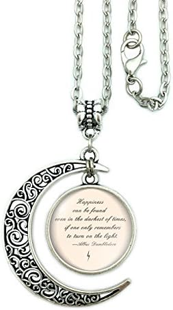 Inspirational Pendants Necklace Albus Dumbledore Quote jewelry gift for Friends (Silver)