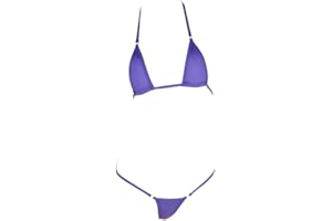 LinvMe Women's Extreme Sexy Hot Silk Micro Bikinis Set Mini Thong Swimwear