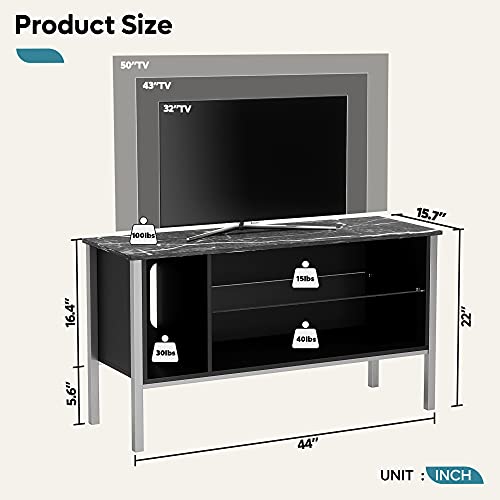 Bestier TV Stand for 50 inch TV, Small Gaming Entertainment Center with