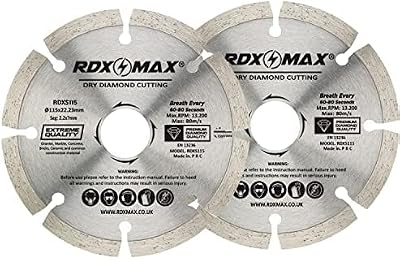 RDXMAX 115mm Diamond Cutting Disc for Angle Grinder - Porcelain, Granite, Tile
