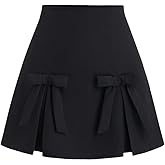 SweatyRocks Women's Bow Mini Skirt Split A Line High Waisted Summer Y2K Skirts