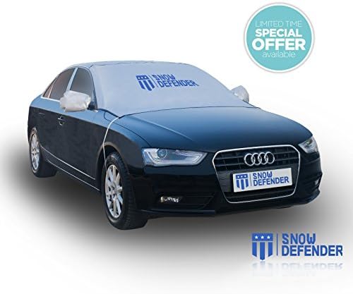 Magnetic Edges Windshield Snow Cover with Rearview Mirror Covers - Snow, Ice and Frost Protection for Windshield, Wipers and Side Mirrors – Car Windshield Snow Cover – Universal Size - 84x50 in