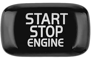 CHEYINGCHIDIY Car Engine Start Button Replace Cover Stop Switch Key Decor for Volvo V40 V60 S60 XC60 S80 V50 V70(Glossy Black)