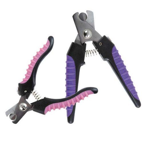 Master Grooming Tools Ergonomic Pro Nail Clippers â€” Stainless Steel Clippers for Trimming Pet Nails -  Purple, Small, 5â…›"