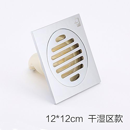MDRW-Bathroom Accessories Odor Proof Floor Drain 12Cm Full Copper Cover Board Bathroom Bathroom Anti Odor Washing Machine Large Drain Floor Drain A