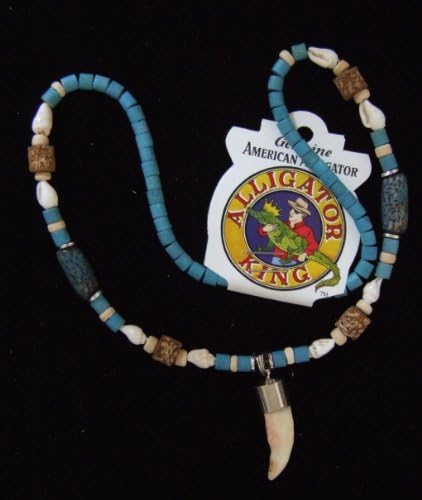 Alligator Tooth and Shell Necklace 15 Gator Special Edition Bayou