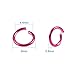 Pandahall 1 Box (about 1080PCS) Colorful Pink Theme Aluminum Wire Open Jump Rings for jewelry Making Accessories 6x0.8mm